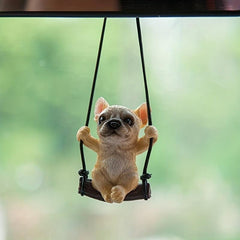 Car Pendant Net Red Swing Fighting Puppy Car Hanging