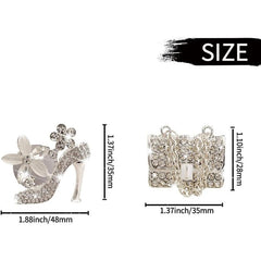 2-Piece Artificial Crystal High Heel & Magic Bag Vent Clips