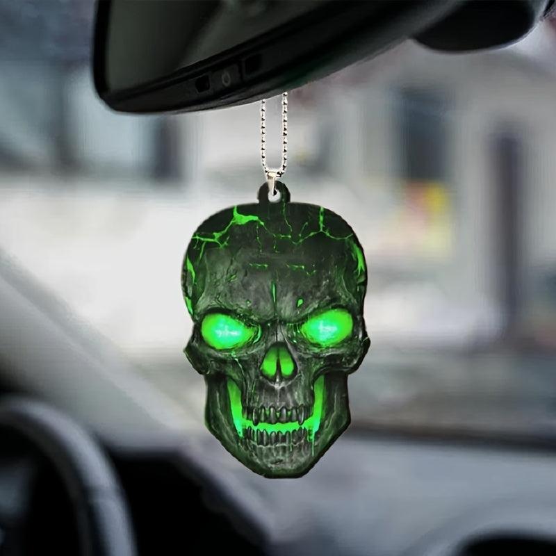 Skull Shaped Car Pendant Halloween Interior Decor