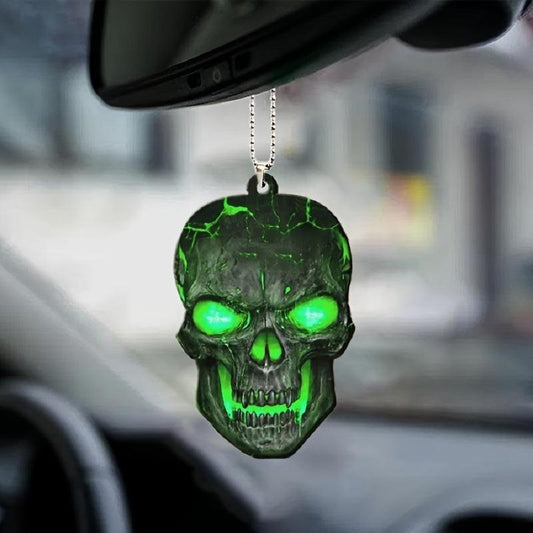 Skull Shaped Car Pendant Halloween Interior Decor
