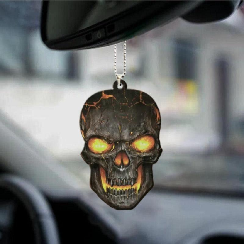 Skull Shaped Car Pendant Halloween Interior Decor
