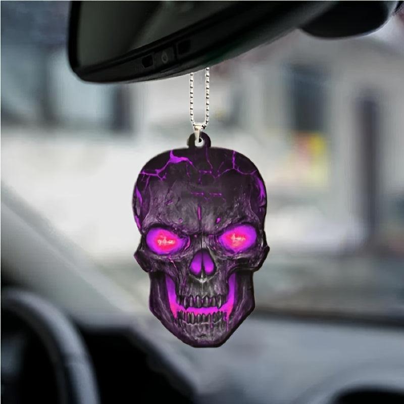 Skull Shaped Car Pendant Halloween Interior Decor