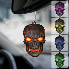 Skull Shaped Car Pendant Halloween Interior Decor