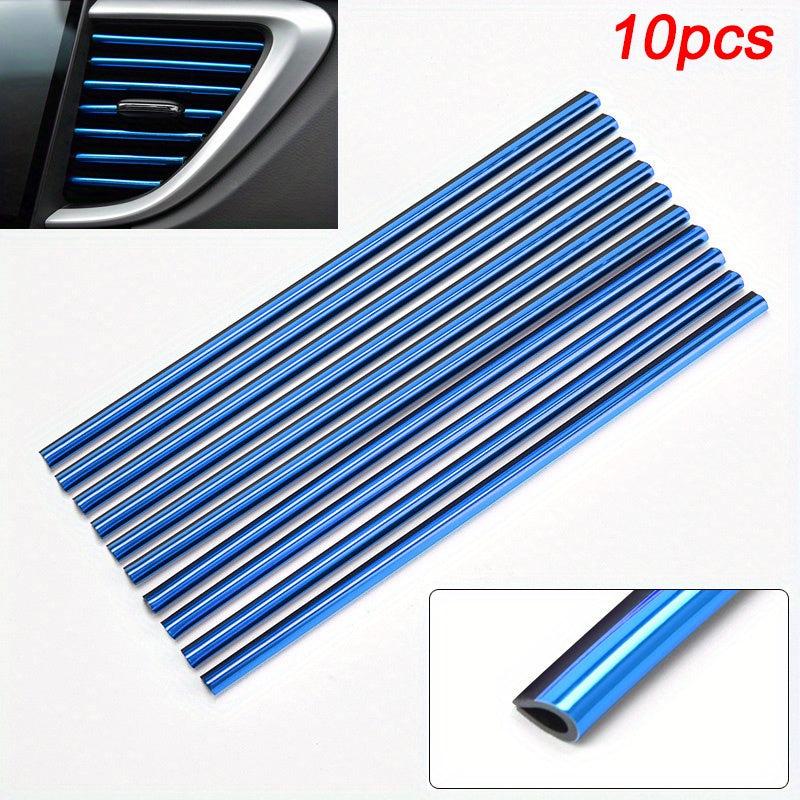 10pcs Car Air Conditioner Outlet Decorative Strips U Shape Trim Car Styling
