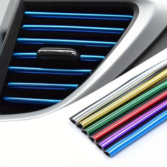 10pcs Car Air Conditioner Outlet Decorative Strips U Shape Trim Car Styling
