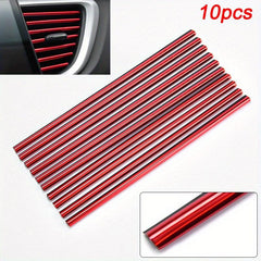 10pcs Car Air Conditioner Outlet Decorative Strips U Shape Trim Car Styling