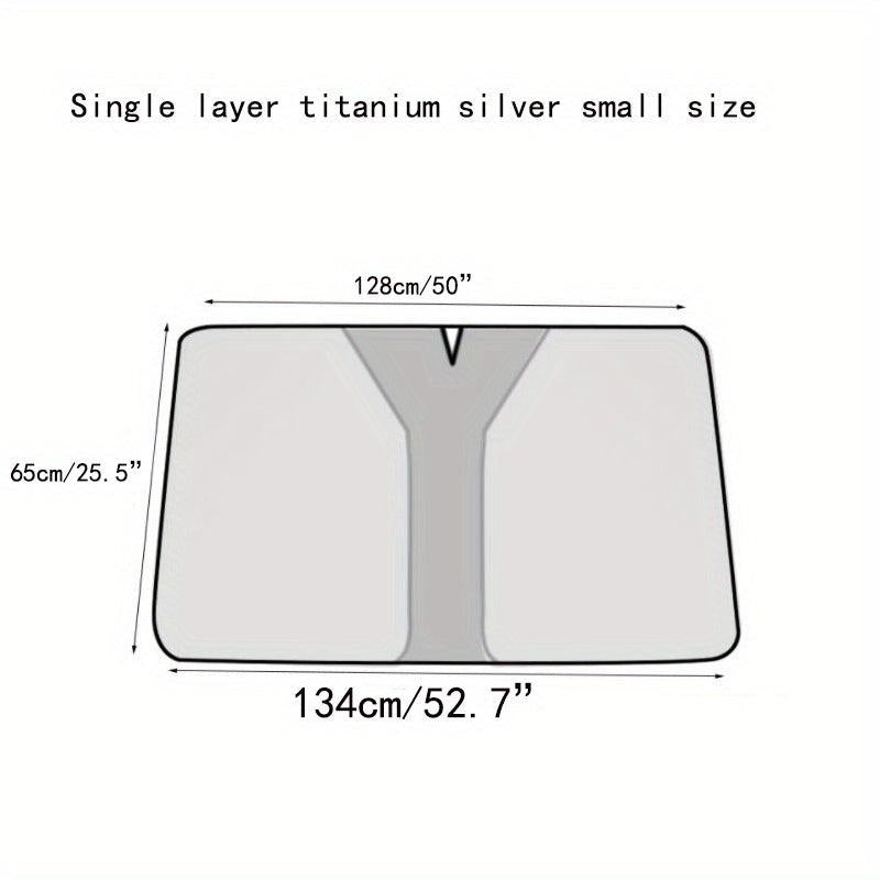 Titanium Silver Car Sunshade Curtain Front Windshield Sunscreen