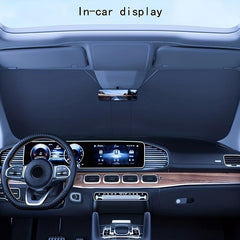 Titanium Silver Car Sunshade Curtain Front Windshield Sunscreen