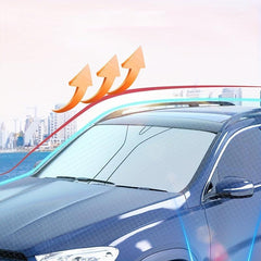 Titanium Silver Car Sunshade Curtain Front Windshield Sunscreen