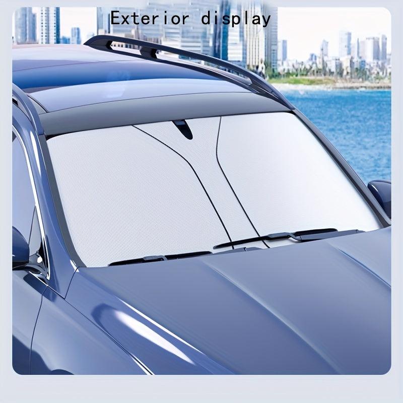 Titanium Silver Car Sunshade Curtain Front Windshield Sunscreen