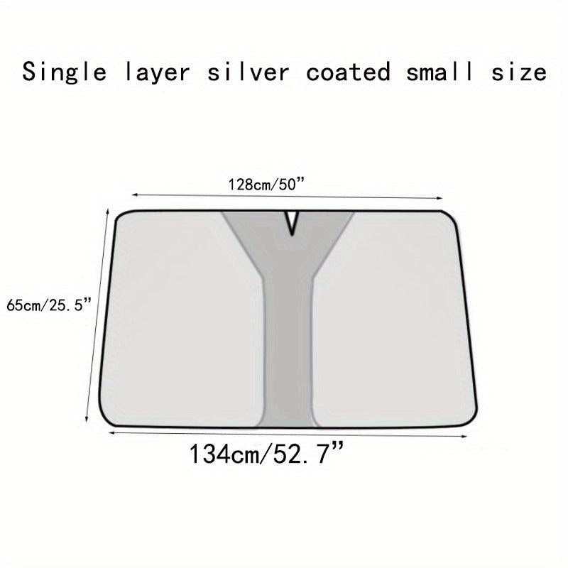 Titanium Silver Car Sunshade Curtain Front Windshield Sunscreen