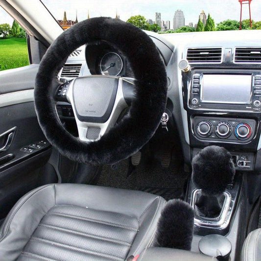 Fuzzy Steering Wheel Cover Set for Winter
