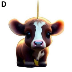Cow Car Acrylic Pendant Christmas Tree Decoration Home Decor
