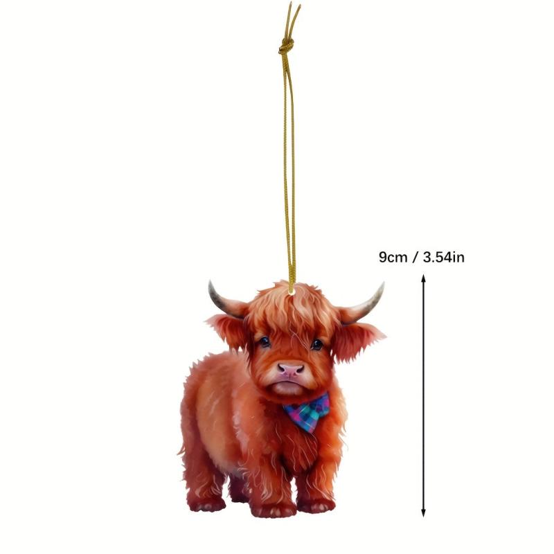 Plush Cow Pendant Acrylic Pendant Car Pendant