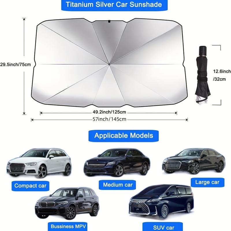Foldable Car Windshield Sunshade Anti-UV Front Window Heat Protection