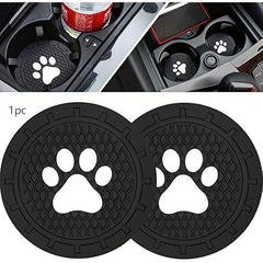 Car Cup Holder Coasters Dog Paw Anti Slip Silicone Coaster