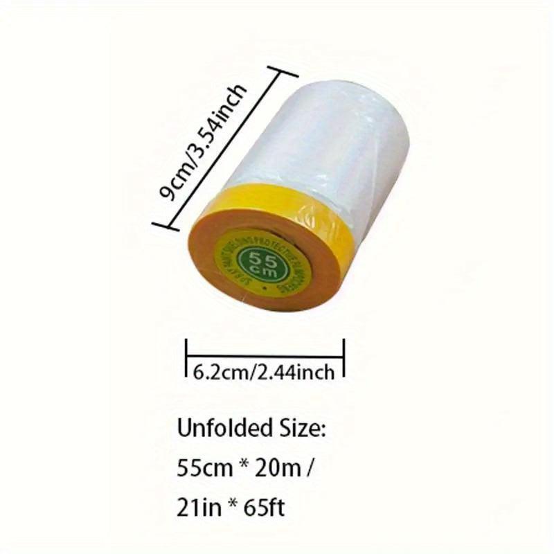 Pre Taped Masking Film Clear Plastic Sheeting