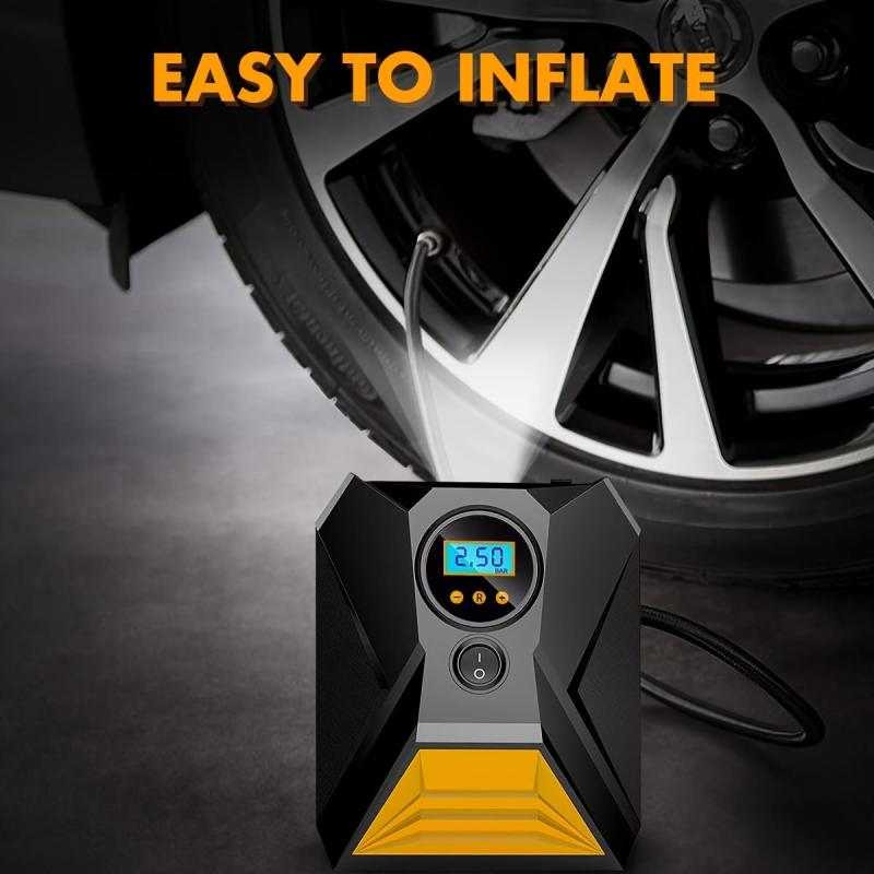 DC Portable Air Compressor 150 Psi Inflator with LED Light