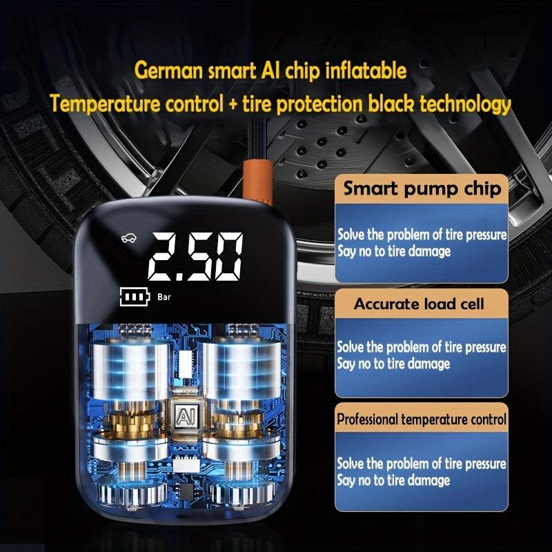 High Speed 150W Car Air Compressor With LED Lamp