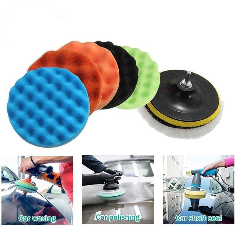 11-Piece Car Polishing Kit Drill Adapter Sponge Wool Professional Shine