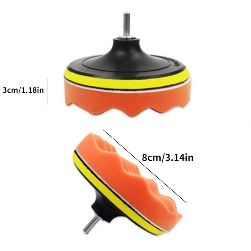11-Piece Car Polishing Kit Drill Adapter Sponge Wool Professional Shine