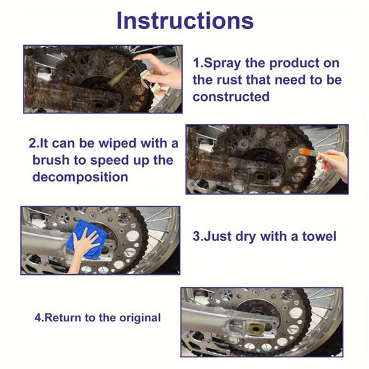 30ml Motorcycle Rust Remover Wheel Hub Lubricant Anti-rust Sprayer