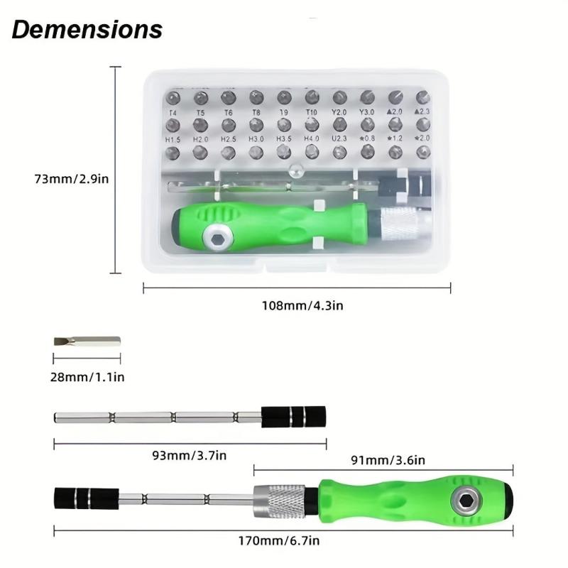 32 Pc Magnetic Screwdriver Set for Electronics Repair