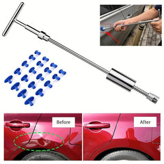 Car Dent Repair Kit Metal T Handle Puller Plastic Glue Tabs No Glue Gun