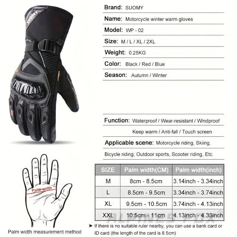 Waterproof Motorcycle Gloves for Men & Women