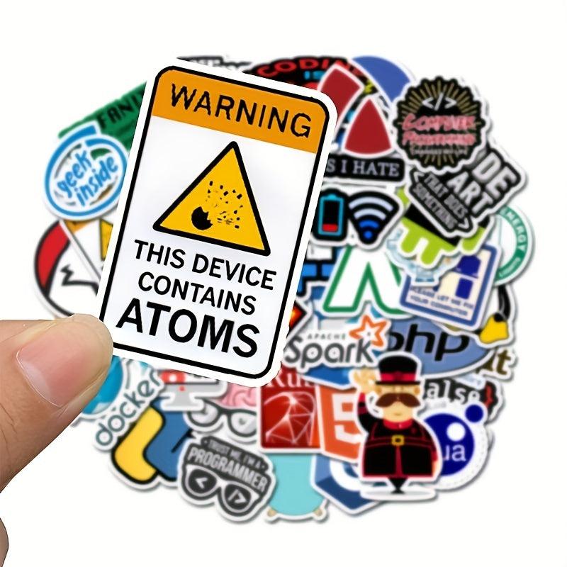 50pcs Programming Sticker for DIY Computer Laptop PS4 Motorcycle