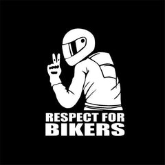 Respect For Bikers Car Sticker Funny Styling Decal