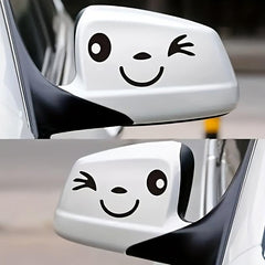 2pcs Cartoon Smiley Face Car Stickers For Motorcycle Van Truck Suv