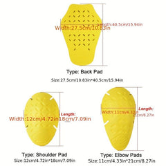 Motorcycle Jacket Insert Protectors Elbow Shoulder Back Pads