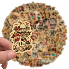 100pcs Retro Girl Graffiti Waterproof Stickers for Computers Water Bottles