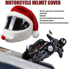 Santa Claus Motorcycle Helmets Christmas Hats Crazy Funny Design