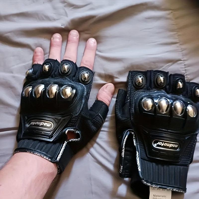 Steel Outdoor Knuckle Motorcycle Motorbike Safety Gloves