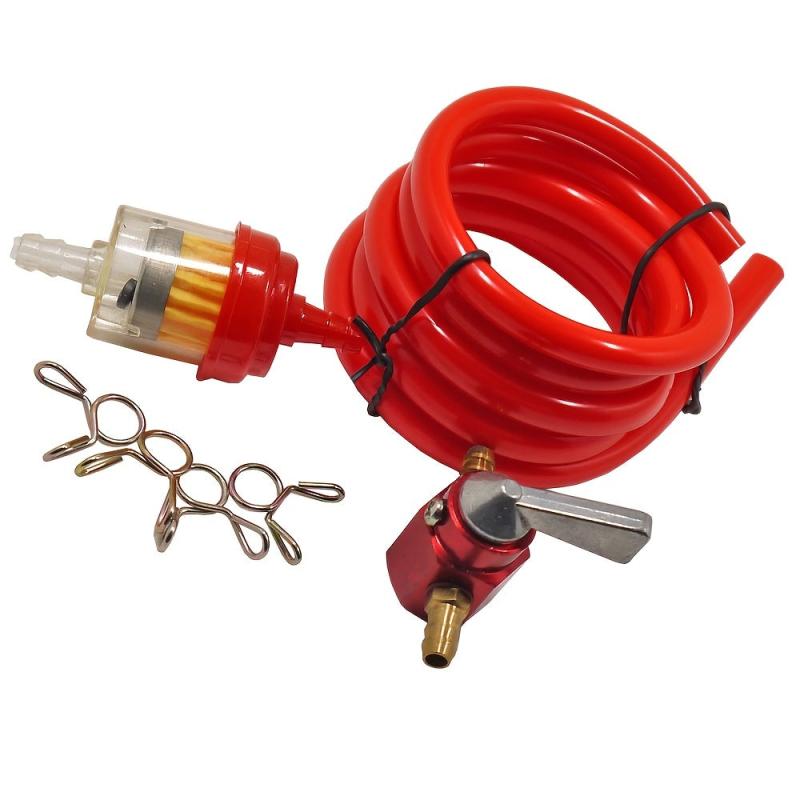 Motorcycle Upgrade: 3 28ft Fuel Hose Pipe + Gas Fuel Filter