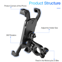 Bike Phone Holder iPhone Motorcycle Mobile Cellphone GPS Mount