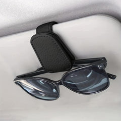 Magnetic Leather Sunglasses Clip Car Visor Holder