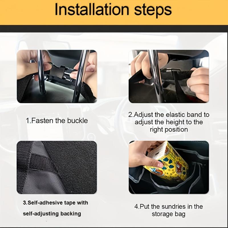Car Trunk Bag Organizer Large Capacity Foldable Backseat Storage Mesh