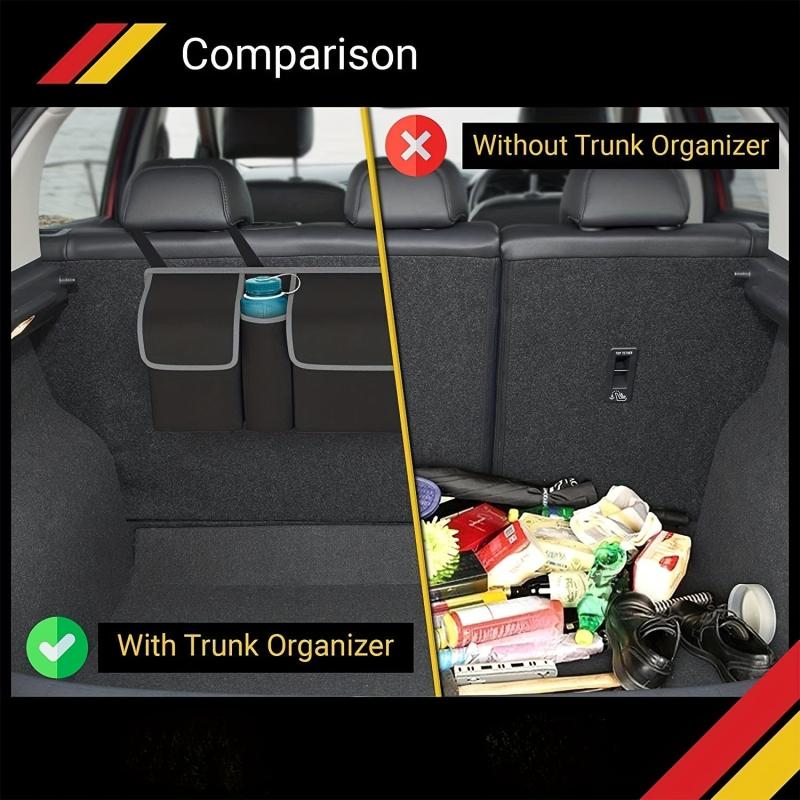 Car Trunk Bag Organizer Large Capacity Foldable Backseat Storage Mesh