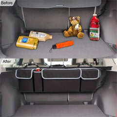 Car Trunk Bag Organizer Large Capacity Foldable Backseat Storage Mesh