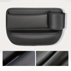 Car Faux Leather Seat Gap Storage Box Cup Holder Auto Center Console