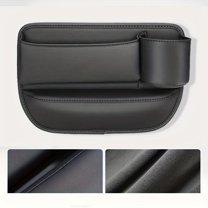 Car Faux Leather Seat Gap Storage Box Cup Holder Auto Center Console