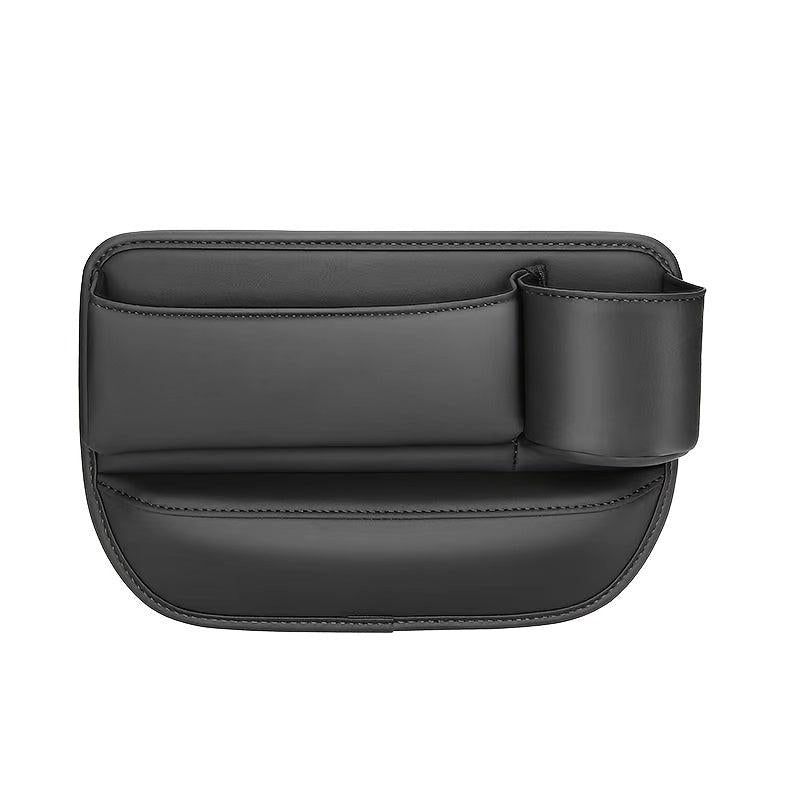 Car Faux Leather Seat Gap Storage Box Cup Holder Auto Center Console