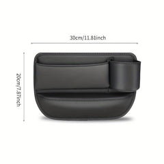 Car Faux Leather Seat Gap Storage Box Cup Holder Auto Center Console