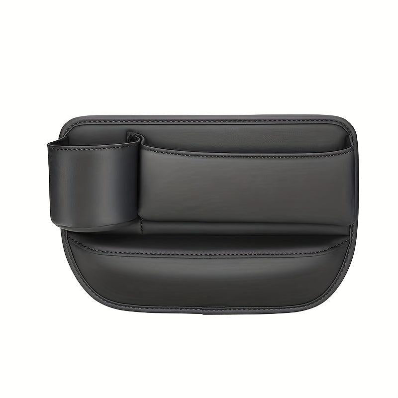Car Faux Leather Seat Gap Storage Box Cup Holder Auto Center Console