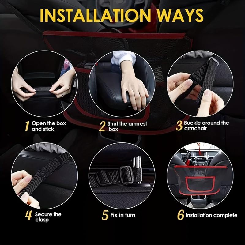Net Pocket Handbag Holder Car Storage Organizer Between Front Seats