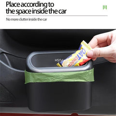 Eco Friendly Car Trash Can Door Hanging Storage Bucket With Lid