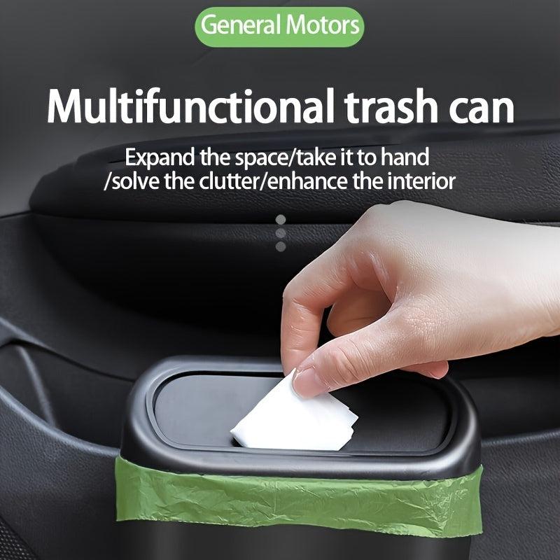 Eco Friendly Car Trash Can Door Hanging Storage Bucket With Lid